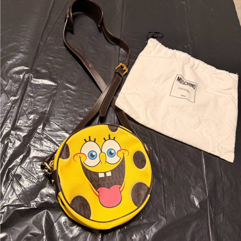 Moschino Yellow SpongeBob Crossbody Bag